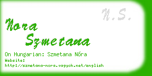 nora szmetana business card